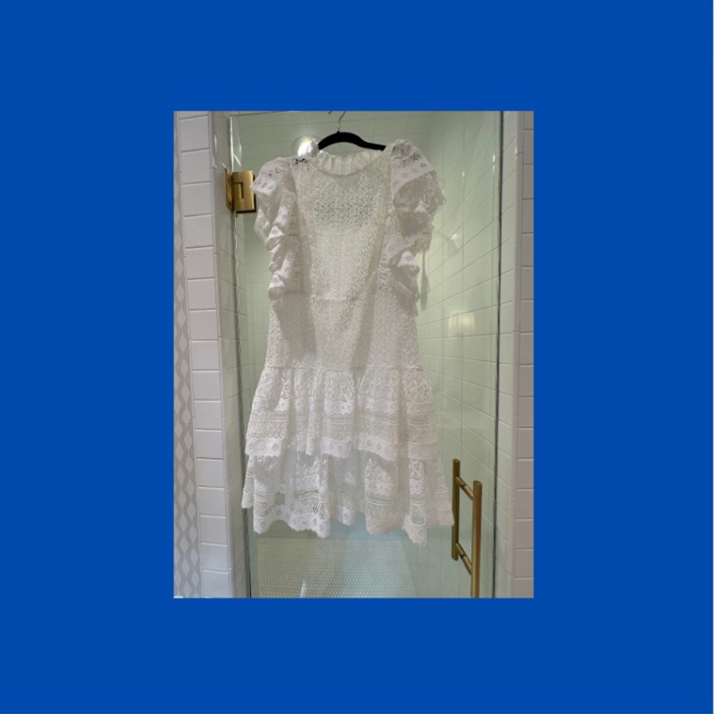 ANNIE BING WHITE LACE DRESS